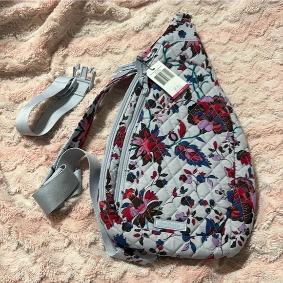 NWT Vera Bradley Multicolor Floral Crossbody Bag/Sling Backpack - Picture 15 of 16